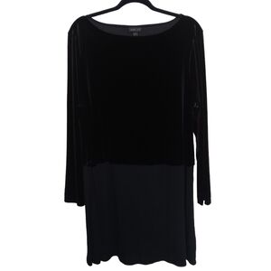 J Jill Wearever‎ Plus Women's Long Sleeve Velvet Rayon Tunic Long Line Size XL